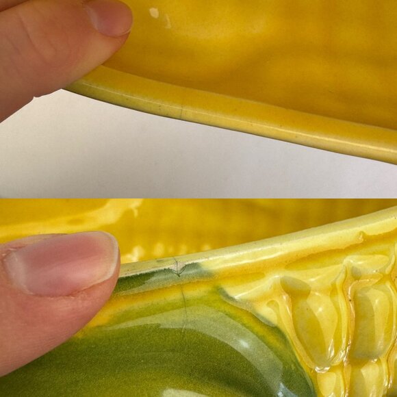 Vtg Shawnee USA Corn on Cob Ceramic Casserole Dish No Lid Replacement Bottom - Picture 5 of 9